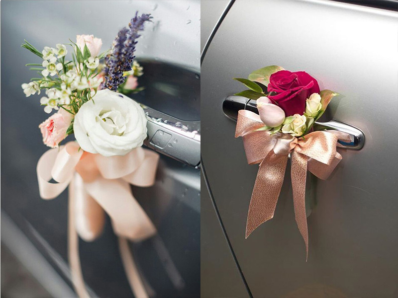 Как украсить свадебное авто живыми цветами - советы «Букет лета».