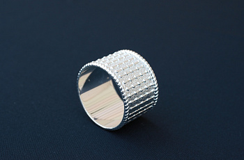 Кольцо серебряное для салфетки